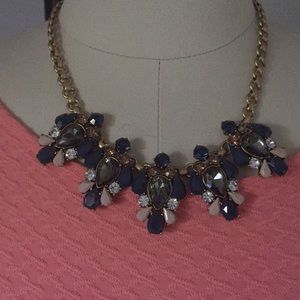 💜Navy blue gold necklace